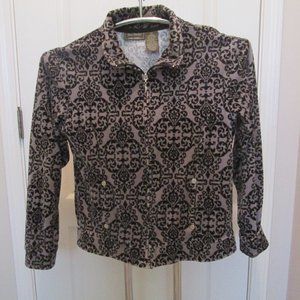 Jane Ashley patterned zippered top